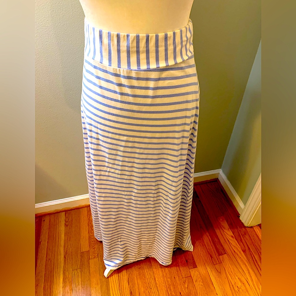 J.Crew striped cotton maxi skirt, size L